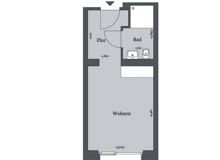 Studio zur Miete 369 € 1 Zimmer 25,3 m² 4. Geschoss frei ab 16.04.2026 Kopernikusstraße 7B Nordstadt Hannover 30167