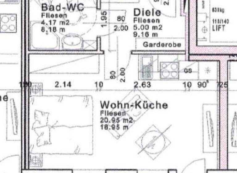 Studio zur Miete 353 € 1 Zimmer 30 m² 2. Geschoss frei ab 01.03.2026 Wienerstraße Linz 4020