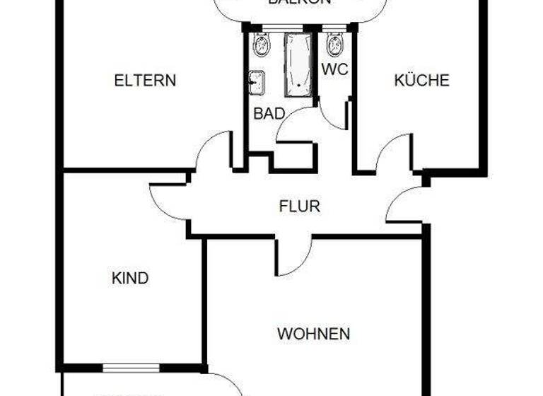 Wohnung zur Miete 866 € 3 Zimmer 74,4 m² 3. Geschoss frei ab 13.06.2026 Heilbronner Str. 36 Rintheim Karlsruhe 76131