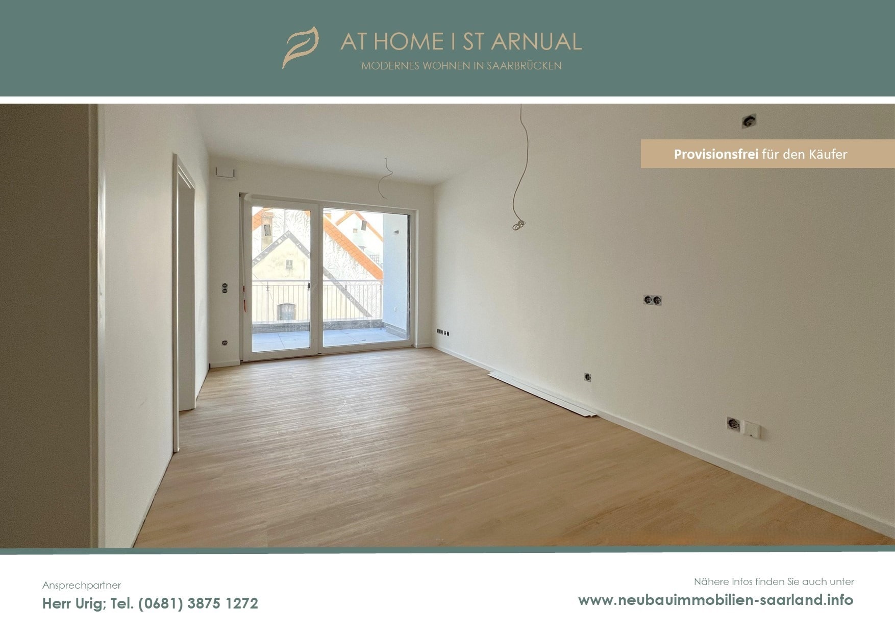 Wohnung zum Kauf provisionsfrei 252.800 € 2 Zimmer 59,5 m²<br/>Wohnfläche Wackenberg Saarbrücken 66119