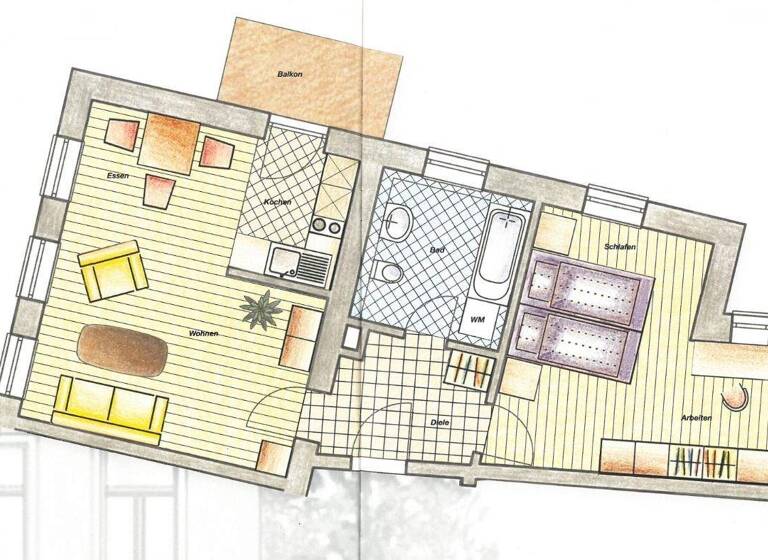 Wohnung zum Kauf 149.000 € 2 Zimmer 59,2 m² 1. Geschoss Pieschen-Nord/Trachenberge Dresden 01127