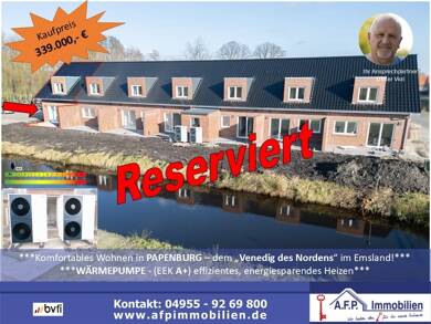Reihenendhaus zum Kauf - Neubau 339.000 € 3 Zimmer 85 m² 215 m² Grundstück frei ab sofort Papenburg - Obenende Papenburg 26871