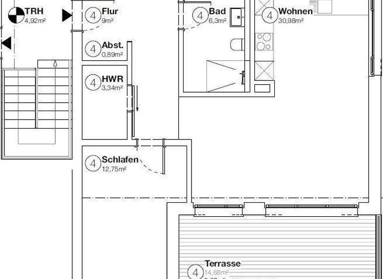 Wohnung zur Miete - Erstbezug 1.005 € 2 Zimmer 67 m² 1. Geschoss frei ab 01.05.2026 Osternburg Oldenburg 26135