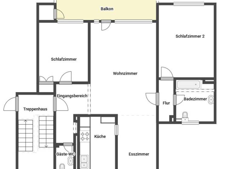 Wohnung zum Kauf 315.000 € 3 Zimmer 89,3 m² 3. Geschoss Steinbach (Taunus) 61449