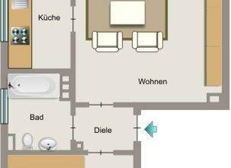 Wohnung zur Miete 351 € 2,5 Zimmer 41,2 m² EG Im Sunderfeld 6 Brambauer Lünen 44536