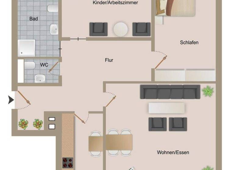 Terrassenwohnung zum Kauf 149.000 € 3 Zimmer 87 m² 2. Geschoss Meißen Minden 32423