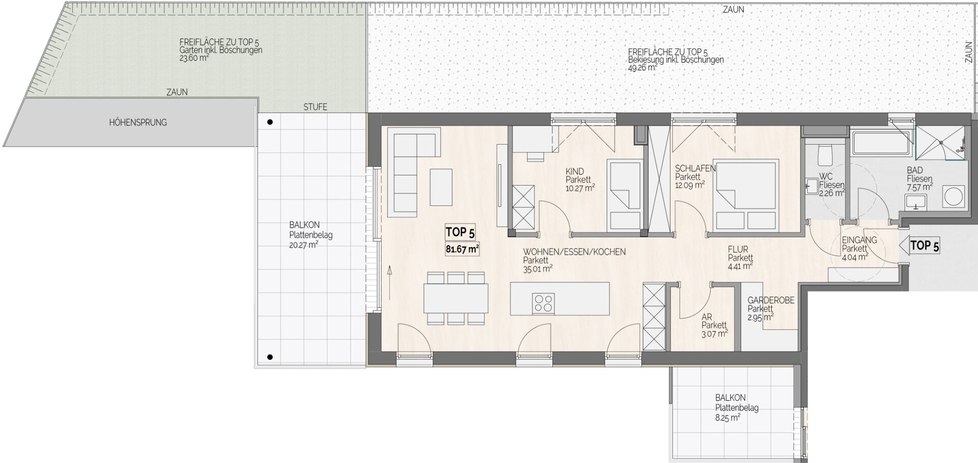 Wohnung zum Kauf 655.000 € 3 Zimmer 81,7 m²<br/>Wohnfläche 1.<br/>Geschoss Seilergasse Gmunden 4810