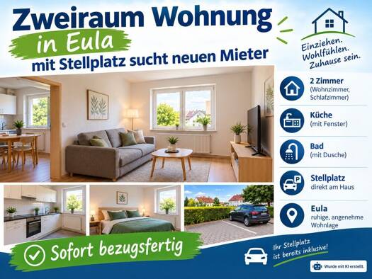 Wohnung zur Miete 440 € 2 Zimmer 60 m² 1. Geschoss Eula Borna 04452