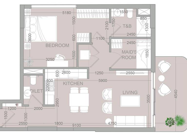 Wohnung zum Kauf provisionsfrei 311.207 € 2,5 Zimmer 69,3 m² Dubai 00000