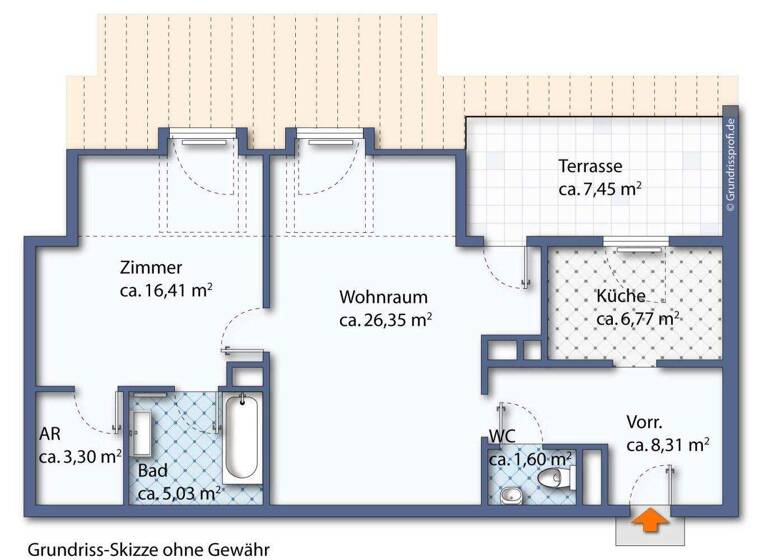 Wohnung zur Miete 857 € 2 Zimmer 67,8 m² 3. Geschoss Wien 1120