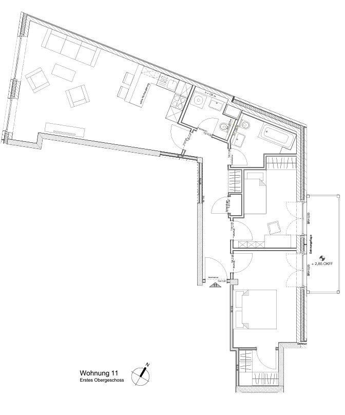 Wohnung zur Miete 1.375 € 3 Zimmer 89,3 m²<br/>Wohnfläche 1.<br/>Geschoss 01.02.2025<br/>Verfügbarkeit Eißendorf Hamburg 21073