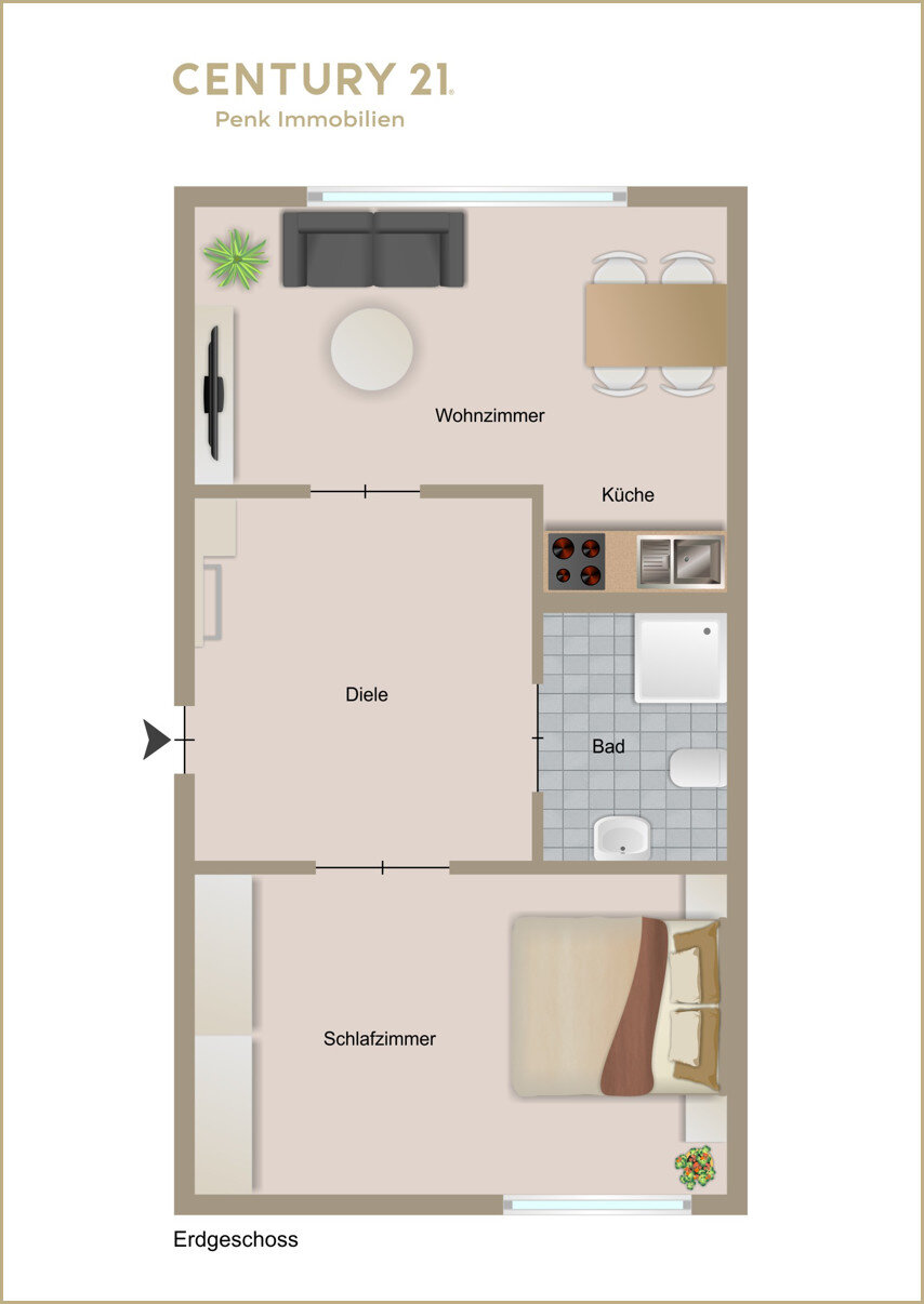 Wohnung zum Kauf provisionsfrei 79.000 € 2 Zimmer 48 m²<br/>Wohnfläche EG<br/>Geschoss Altstadt - Süd Oberhausen / Altstadt-Mitte 46045