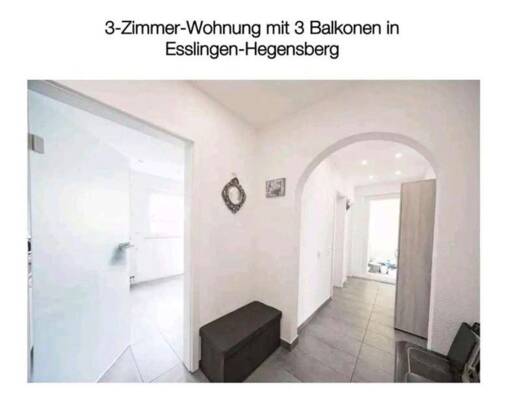 Wohnung zur Miete 1.300 € 3 Zimmer 75 m² Geschoss 1/4 frei ab 01.10.2026 Hegensberg Esslingen am Neckar 73732