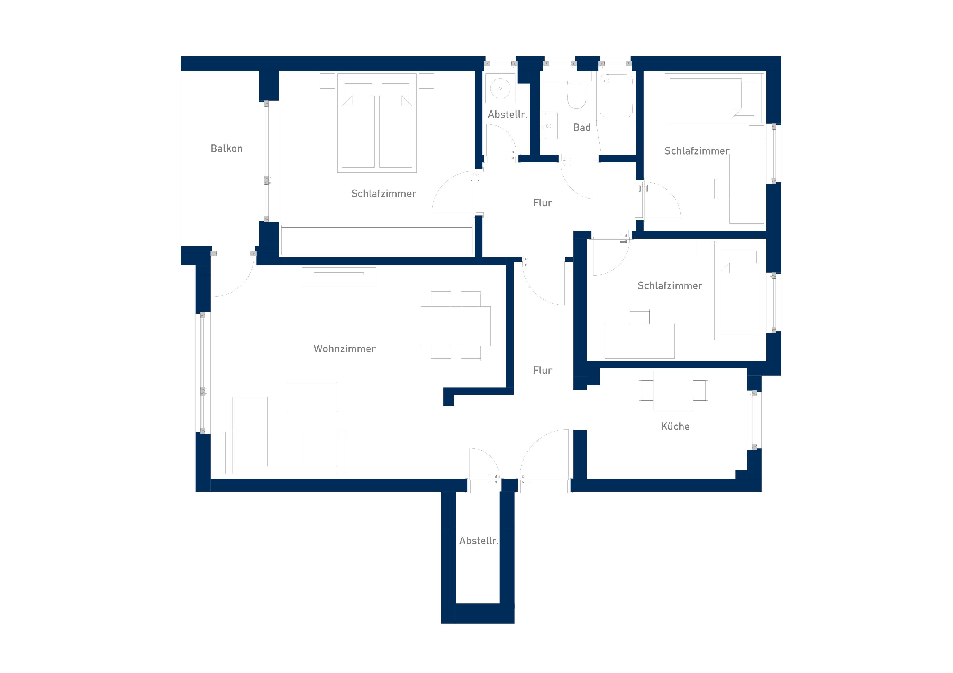 Wohnung zur Miete 1.500 € 3,5 Zimmer 85 m²<br/>Wohnfläche 3.<br/>Geschoss Rahlstedt Hamburg 22145