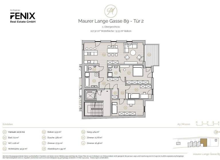 Wohnung zum Kauf - Erstbezug 965.000 € 4 Zimmer 117,2 m² 1. Geschoss Wien 1230