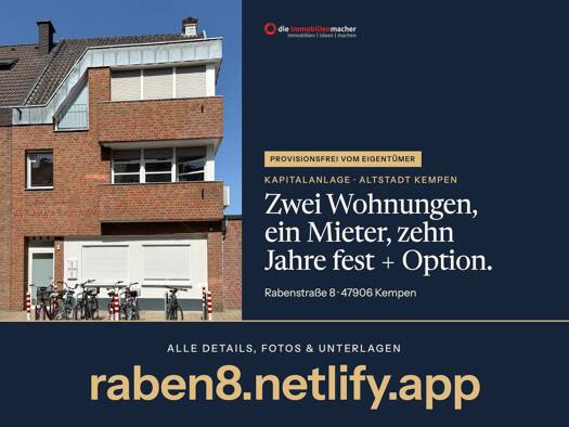 Mehrfamilienhaus zum Kauf provisionsfrei als Kapitalanlage geeignet 985.000 € 384,9 m² 87 m² Grundstück Rabenstraße 8 Kempen Kempen 47906