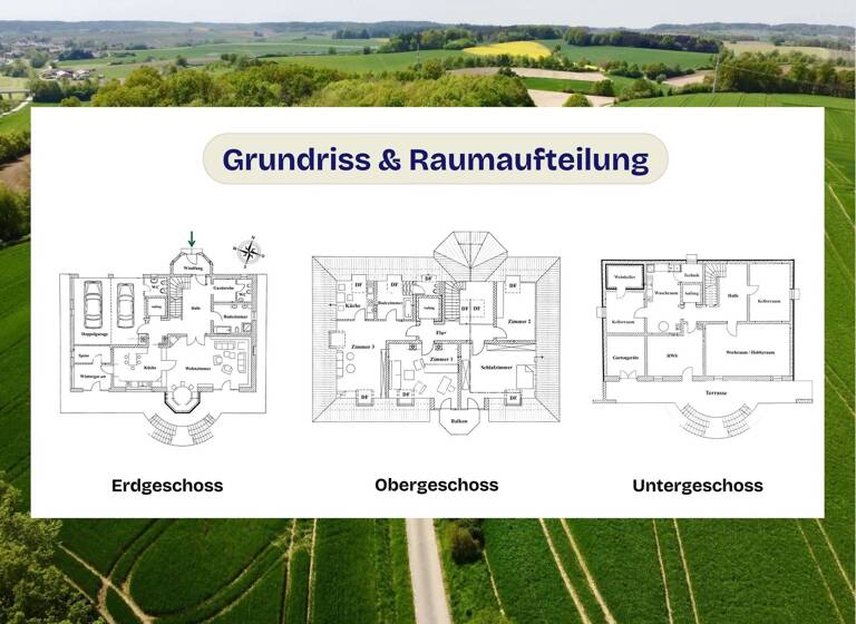 Einfamilienhaus zum Kauf 1.250.000 € 6 Zimmer 290 m² 1.400 m² Grundstück Altstadt Landshut 84028