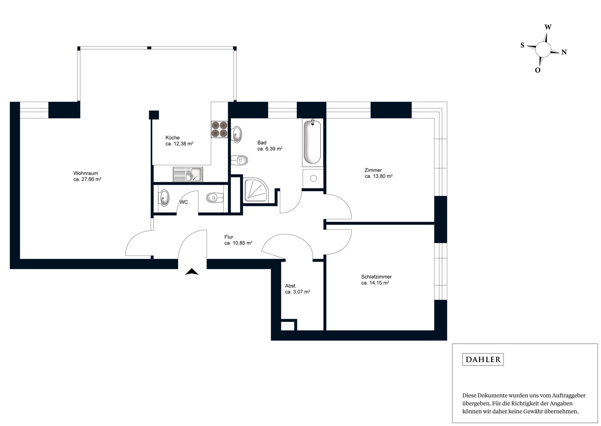 Wohnung zum Kauf 795.000 € 3 Zimmer 90 m²<br/>Wohnfläche 2.<br/>Geschoss HafenCity Hamburg - HafenCity 20457