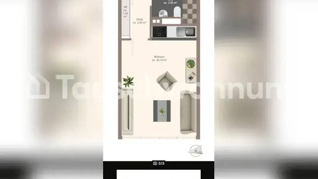 Studio zur Miete Tauschwohnung 680 € 1 Zimmer 30 m² Wiehre Freiburg im Breisgau 79100