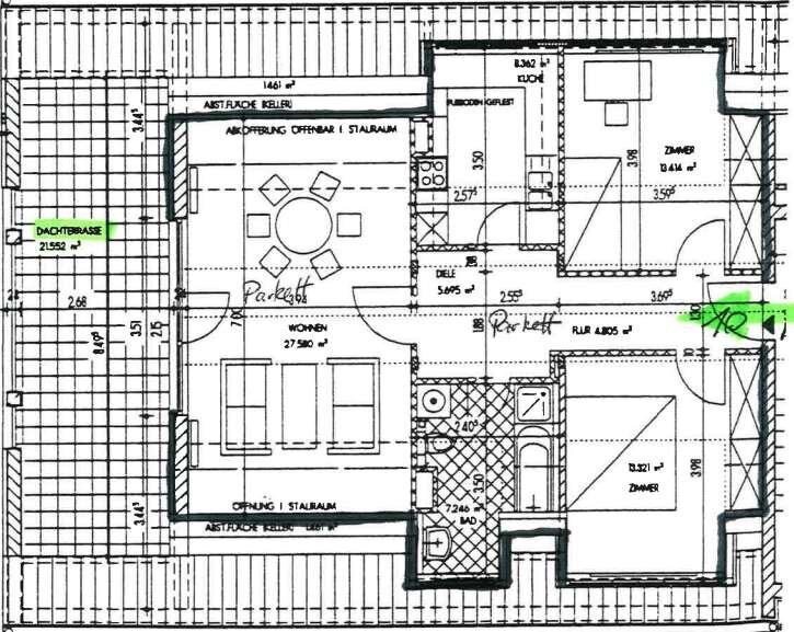 Wohnung zur Miete 1.650 € 3 Zimmer 88 m²<br/>Wohnfläche 3. UG<br/>Geschoss 01.04.2025<br/>Verfügbarkeit Kirchsteigfeld Potsdam 14480