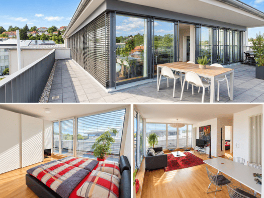 Penthouse zur Miete 1.300 € 3 Zimmer 90 m² Geschoss 4/5 frei ab 01.11.2026 Innstraße 72 Haidenhof-Süd Passau 94032