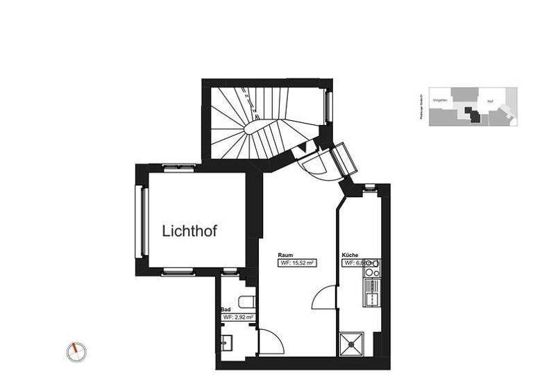 Studio zum Kauf als Kapitalanlage geeignet 134.000 € 1 Zimmer 25,3 m² Pfalzburger Str. 51 Wilmersdorf Berlin 10717