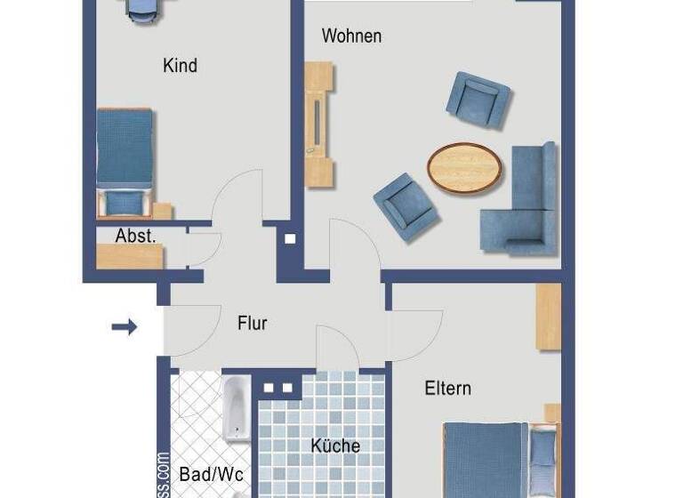 Wohnung zum Kauf provisionsfrei 306.000 € 3 Zimmer 74,2 m² 1. Geschoss Herbert-Boehm-Straße 26 Niederrad Frankfurt 60528