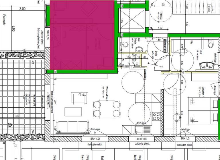 Wohnung zur Miete - Erstbezug 1.050 € 2 Zimmer 68 m² 1. Geschoss frei ab 01.07.2026 Rottenburg Rottenburg am Neckar 72108