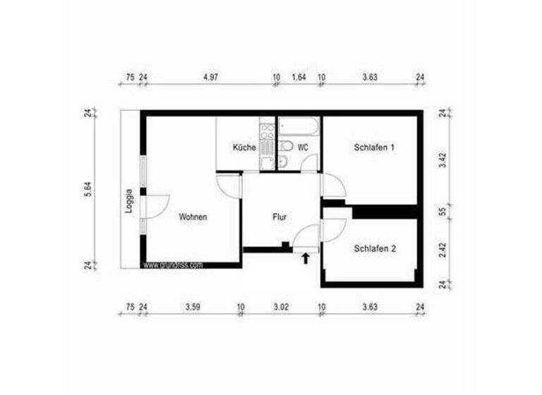 Wohnung zur Miete 464 € 3 Zimmer 58,9 m² 7. Geschoss frei ab 10.04.2026 Richard-Zimmermann-Str. 7 Lobeda Jena 07747