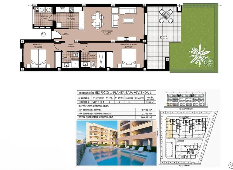 Wohnung zum Kauf - Erstbezug 415.000 € 3 Zimmer 87 m² EG Cala Ratjada 07590