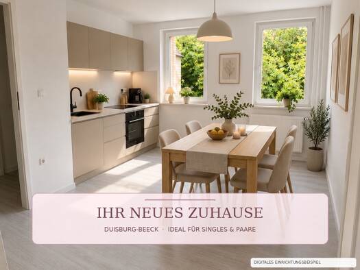 Wohnung zur Miete 563 € 2,5 Zimmer 48 m² Geschoss 1/2 frei ab sofort Beeck Duisburg 47139
