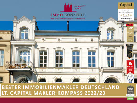 Wohnung zur Miete 864 € 2 Zimmer 54 m² 2. Geschoss Alexandrinenstraße 28 Paulsstadt Schwerin 19055