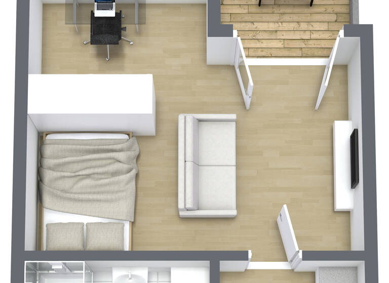 Wohnung zum Kauf 110.000 € 1 Zimmer 30,3 m²<br/>Wohnfläche 1.<br/>Geschoss Südstadt Fürth 90763