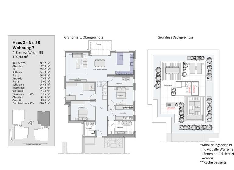Maisonette zur Miete - Erstbezug 3.619 € 4 Zimmer 190,4 m² frei ab 01.06.2026 Bredeney Essen / Bredeney 45133