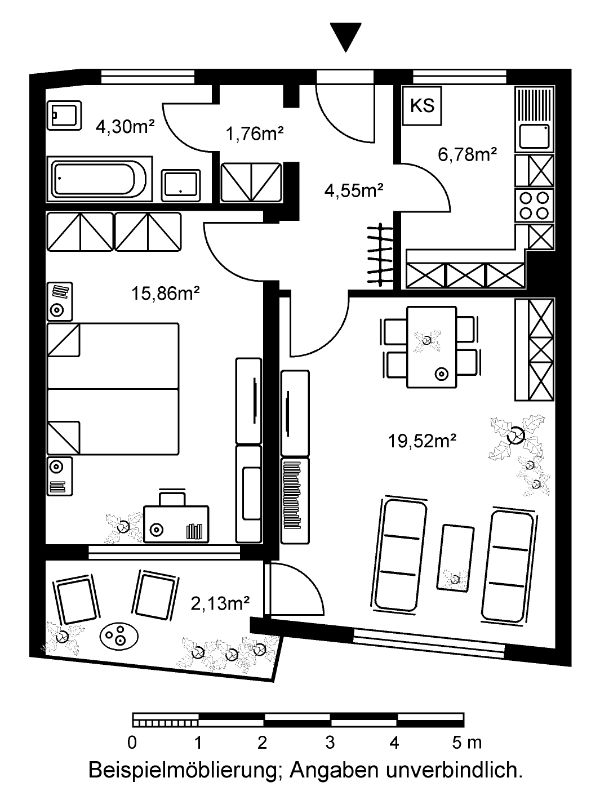 Wohnung zur Miete 593 € 2 Zimmer 54,9 m²<br/>Wohnfläche 3.<br/>Geschoss 16.02.2025<br/>Verfügbarkeit Im Mellsig 26 Eschersheim Frankfurt am Main 60433