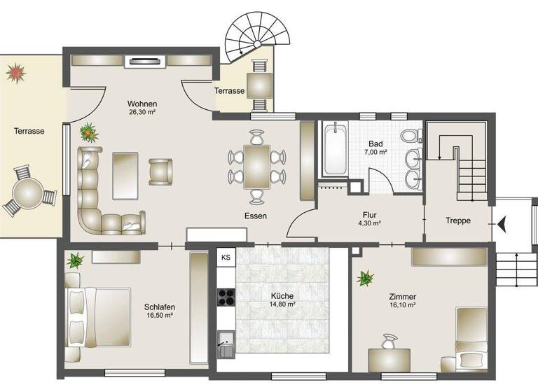 Wohnung zur Miete 650 € 3,5 Zimmer 127 m² EG frei ab sofort Kleinsteinhausen 66484