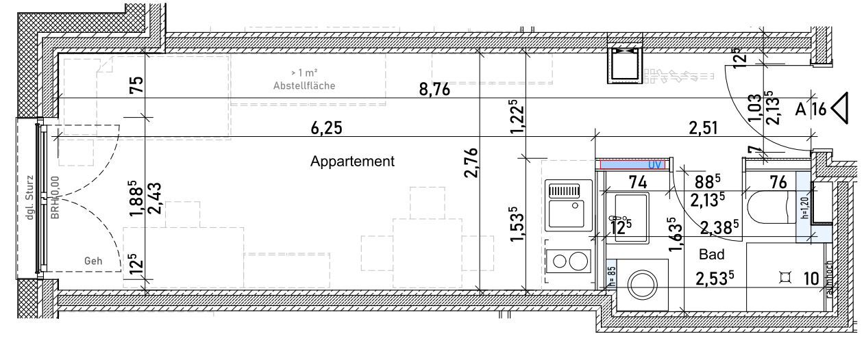 Studio zur Miete 460 € 1 Zimmer 24,7 m²<br/>Wohnfläche 1.<br/>Geschoss ab sofort<br/>Verfügbarkeit Martinerfeld 63 Trier-West 1 Trier 54294