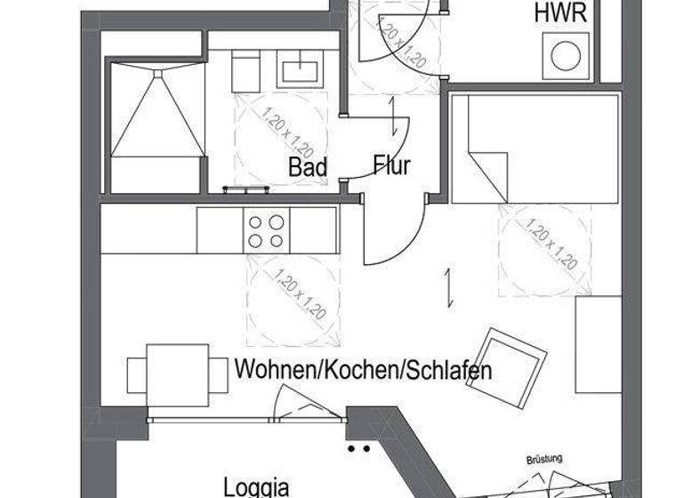 Studio zur Miete 814 € 1 Zimmer 37,4 m² 2. Geschoss Parkstraße 23 Spandau Berlin 13585