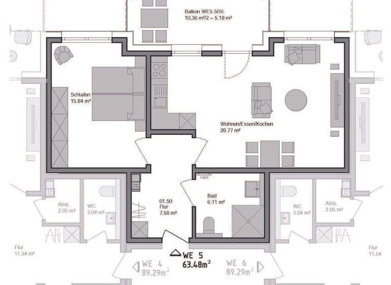 Wohnung zum Kauf provisionsfrei 308.000 € 2 Zimmer 63,5 m² EG Dreeker Weg Jöllenbeck Bielefeld 33739