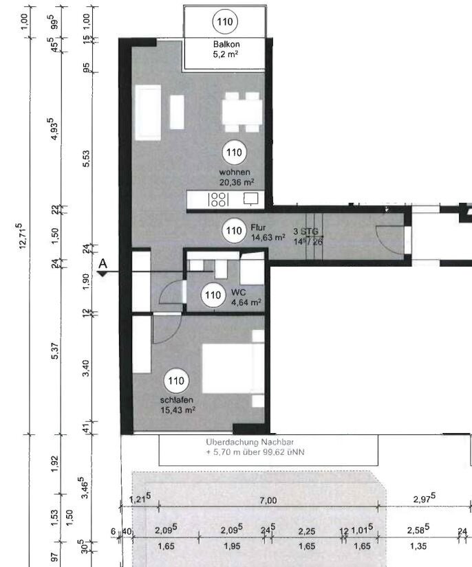 Wohnung zur Miete 1.095 € 2 Zimmer 57 m²<br/>Wohnfläche 1.<br/>Geschoss ab sofort<br/>Verfügbarkeit Platz der deutschen Einheit 5 Hochschule für Gestaltung Offenbach am Main 63065