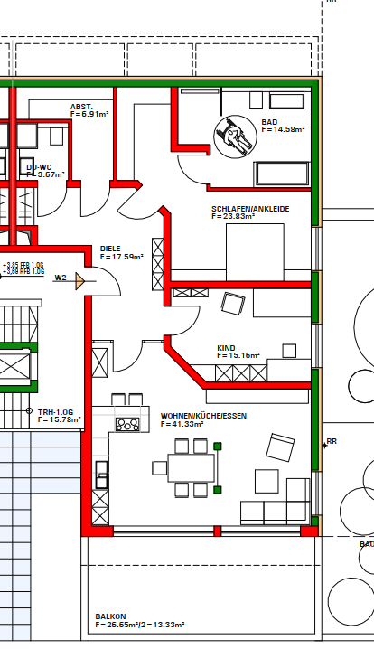 Wohnung zur Miete 1.440 € 3 Zimmer 130 m²<br/>Wohnfläche 1.<br/>Geschoss Nachtigallenweg 16/1 Heinsheim Bad Rappenau 74906