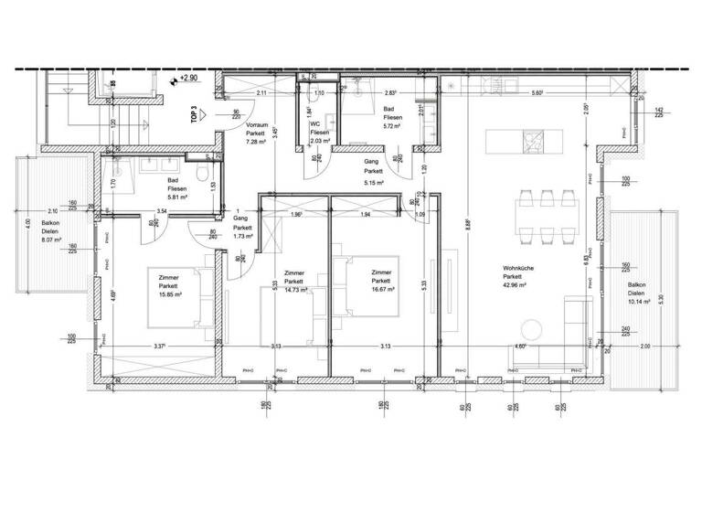 Wohnung zum Kauf - Erstbezug 1.500.000 € 4 Zimmer 120,1 m² 1. Geschoss Wien 1190