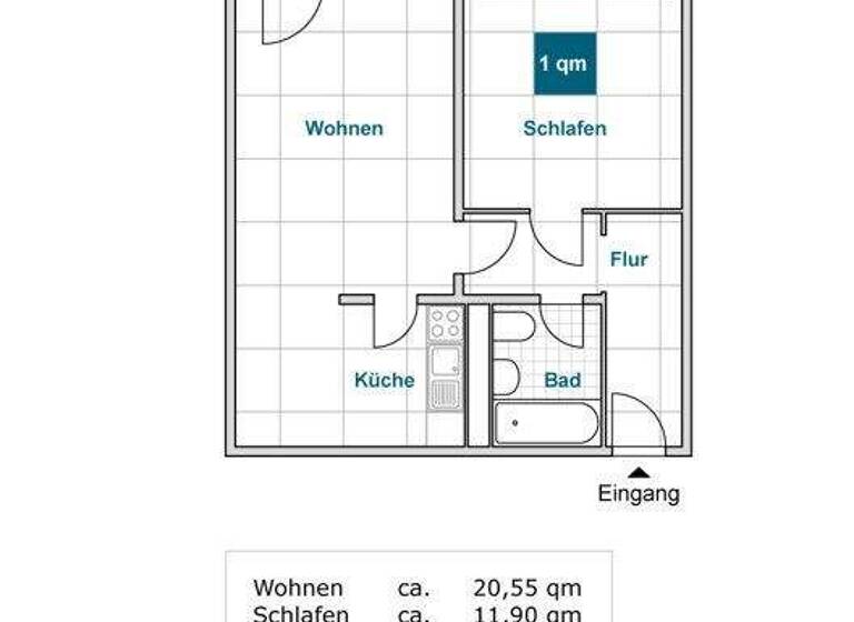 Wohnung zur Miete 464 € 2 Zimmer 51,2 m² 1. Geschoss frei ab 15.03.2026 Hochschulstr. 24 Südvorstadt-Ost Dresden 01069