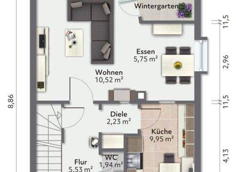 Reihenendhaus zum Kauf 565.000 € 6 Zimmer 105 m² 323 m² Grundstück Bergheim Stuttgart 70499