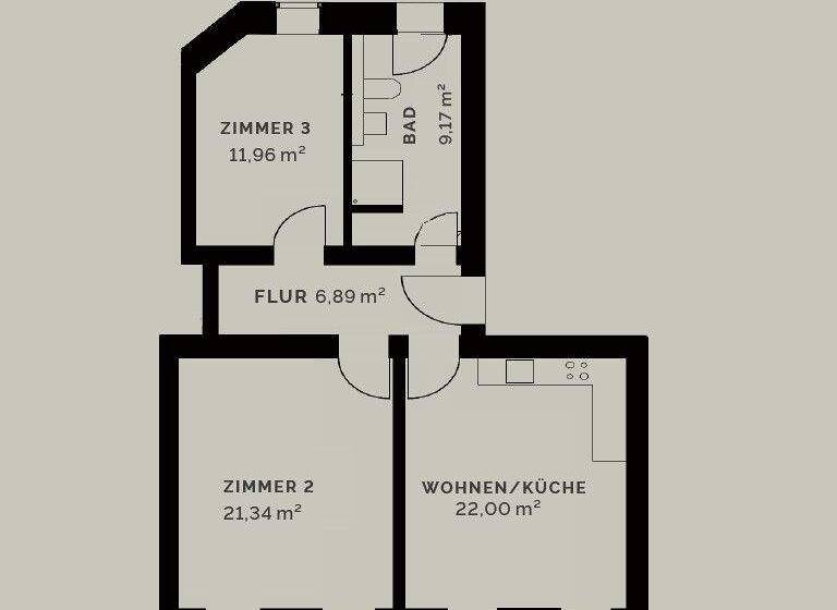 Wohnung zum Kauf 299.000 € 3 Zimmer 71,4 m² EG Paulstraße 21A Moabit Berlin 10557
