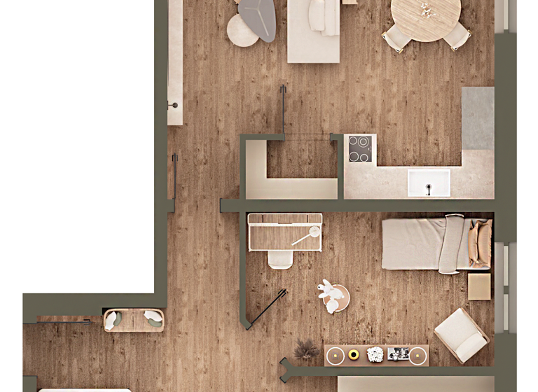 WG-Zimmer zum Kauf - Erstbezug provisionsfrei als Kapitalanlage geeignet 499.235 € 3 Zimmer 90,8 m² Münchnerstraße 138 Mühldorf Mühldorf a.Inn 84453