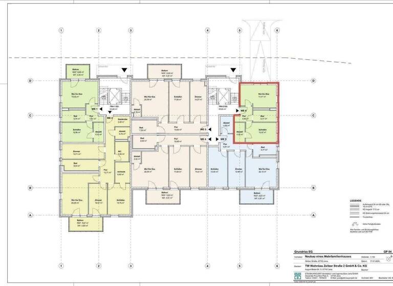 Wohnung zum Kauf provisionsfrei als Kapitalanlage geeignet 199.093 € 2 Zimmer 44,7 m² Zeitzer Straße 2 Löbstedt Jena 07743