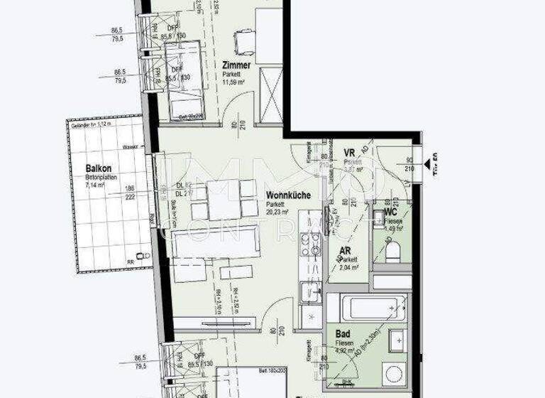 Wohnung zum Kauf - Erstbezug 496.200 € 3 Zimmer 60,4 m² 5. Geschoss Wien 1210