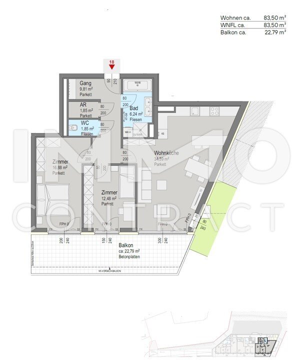 Wohnung zum Kauf provisionsfrei 542.800 € 3 Zimmer 84 m²<br/>Wohnfläche Kaltenleutgeben 2391