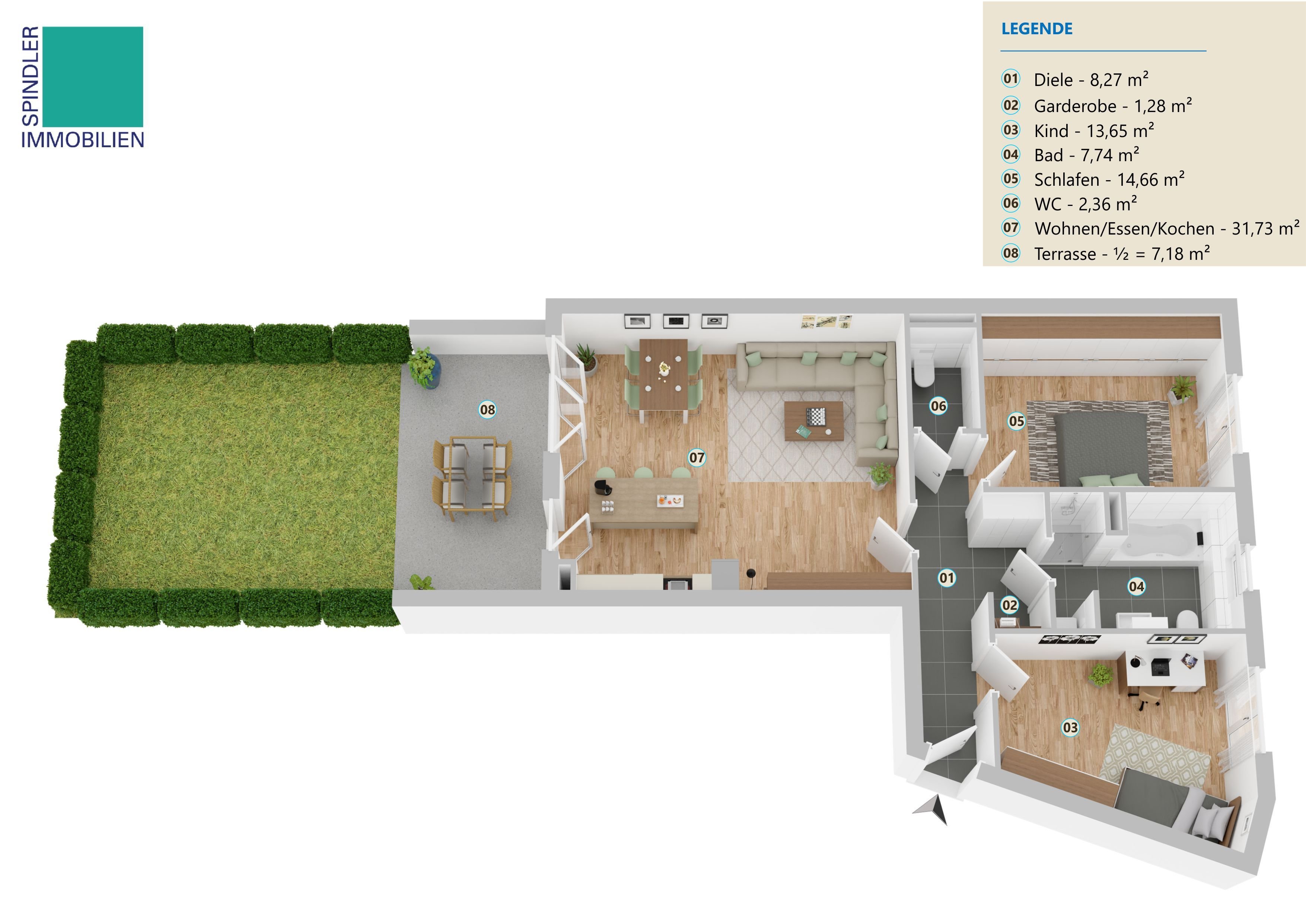 Terrassenwohnung zum Kauf 840.000 € 3 Zimmer 85 m²<br/>Wohnfläche EG<br/>Geschoss ab sofort<br/>Verfügbarkeit Neupasing München 81245